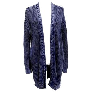 NEW | Loverriche Cardigan Sweater Slate Blue Long length Womens Sz L